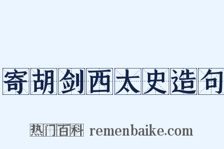 寄胡剑西太史造句是什么意思的图片